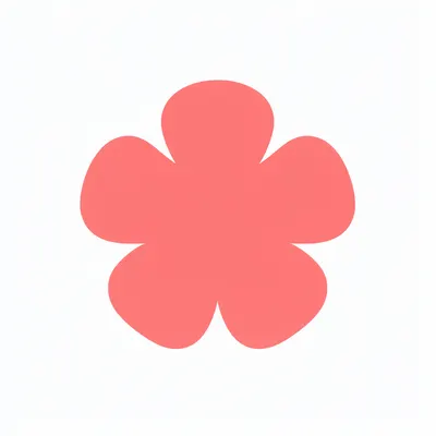Four Petal Flower Logo Mark (AI-generated)