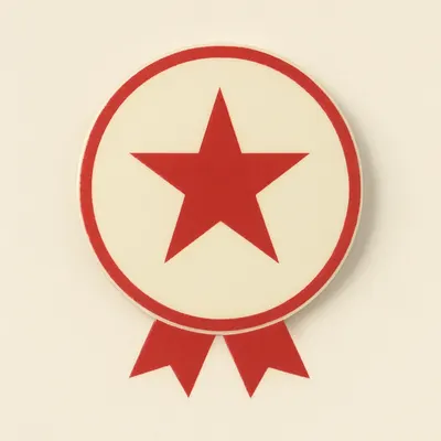 Star Ribbon Badge Logo Mark (AI-generated)
