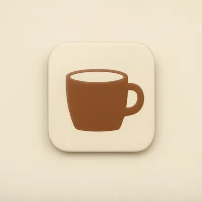 Coffee Cup Badge Logo Mark (AI-generated)