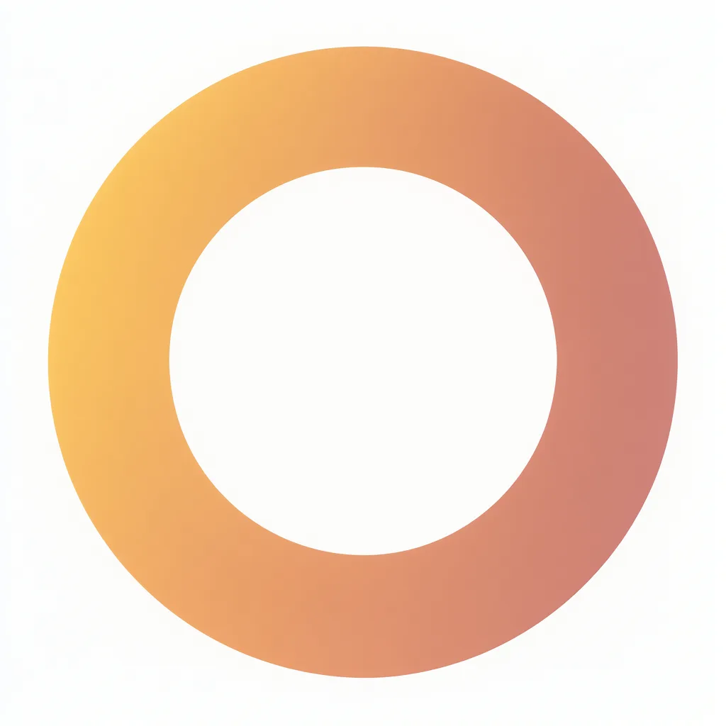 Gradient logo mark of a thick ring with an amber to rose gradient (AI-generated)