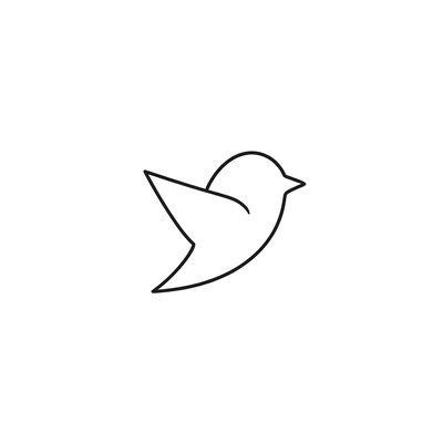Monoline Bird Logo Mark — Soft Edge (AI-generated)