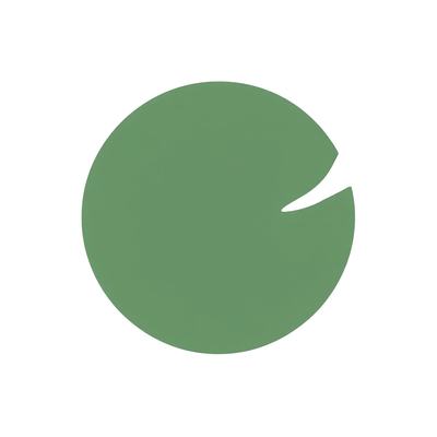 Filled Leaf Circle Mark — Soft Edge (AI-generated)