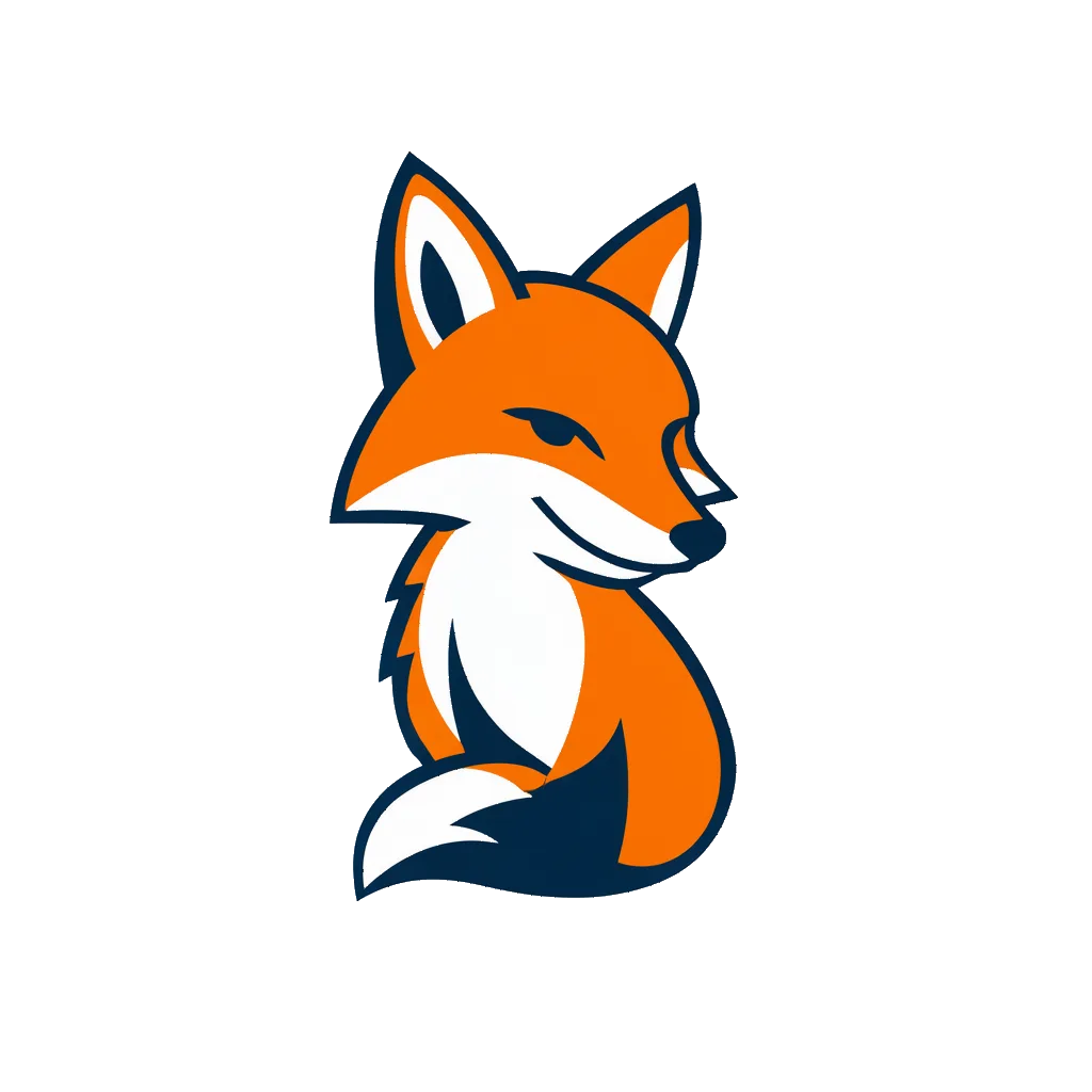 Geometric fox mascot logo (AI-generated)