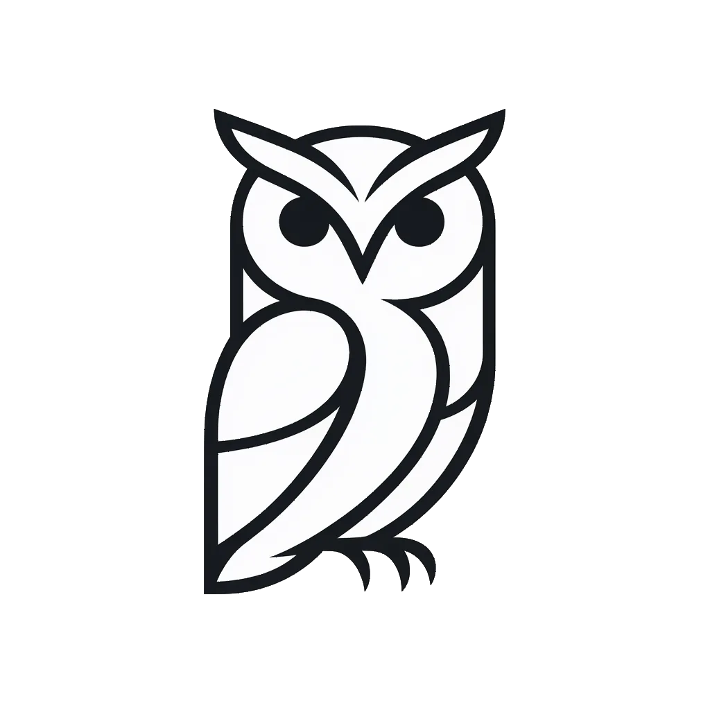Geometric owl mascot logo (AI-generated)