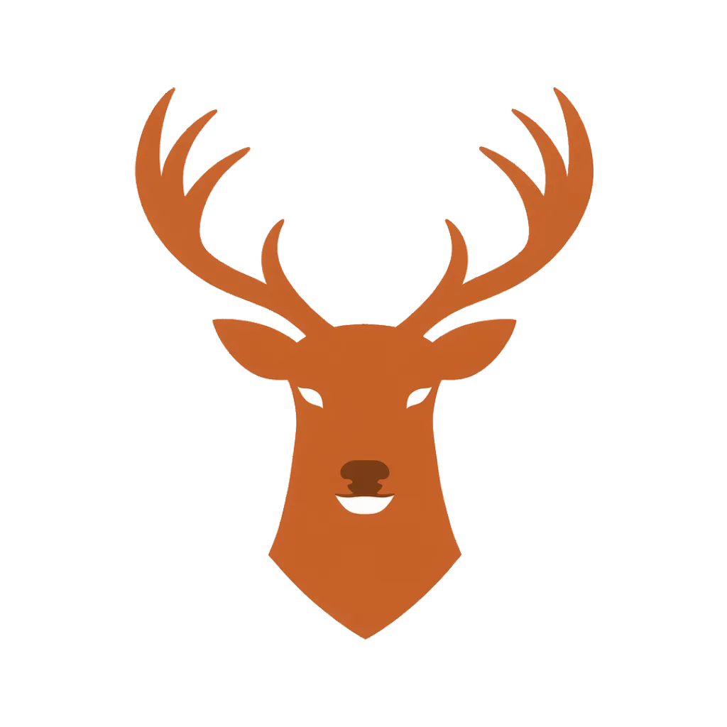 Minimal pictorial stag logo mark (AI-generated)