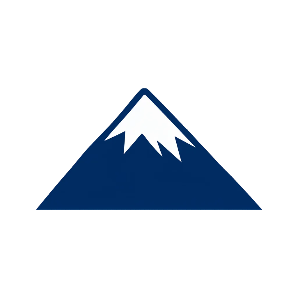 Minimal pictorial mountain logo mark (AI-generated)
