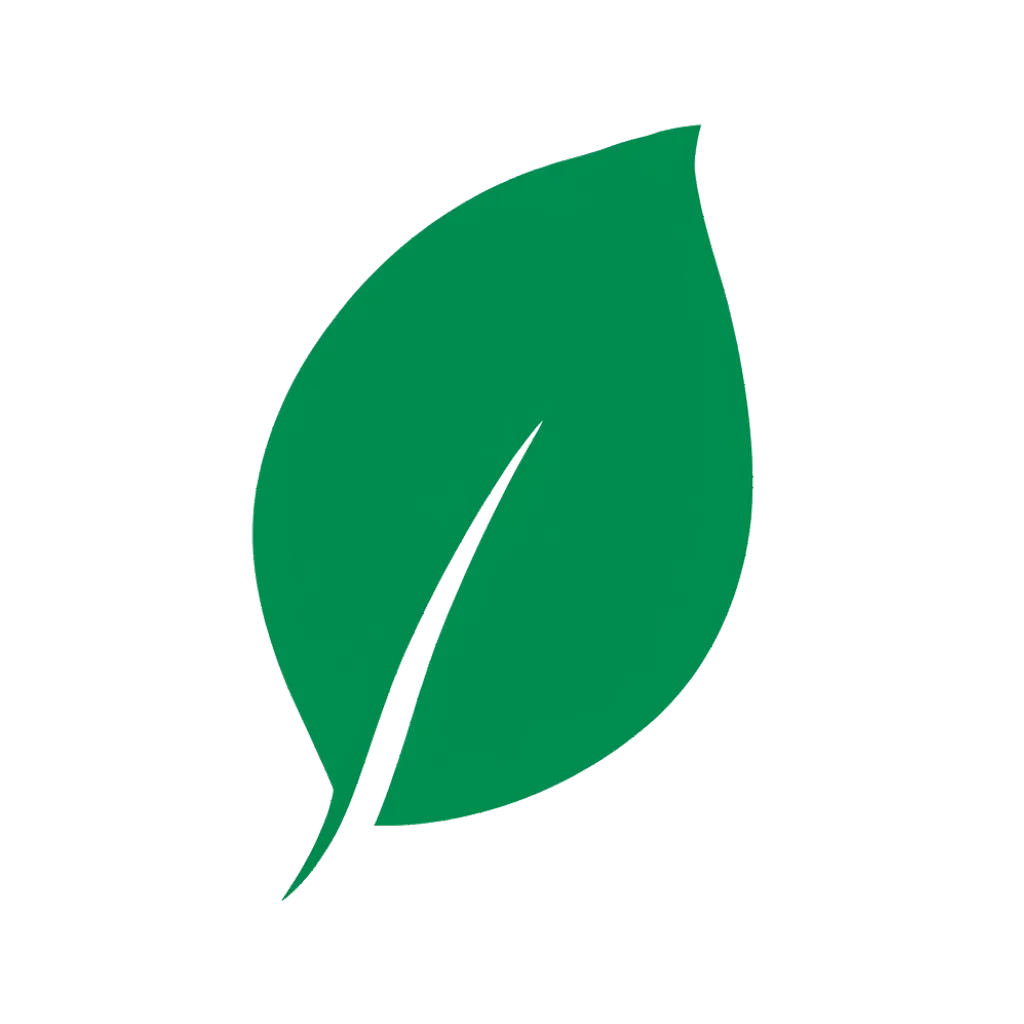 Minimal pictorial leaf logo mark (AI-generated)