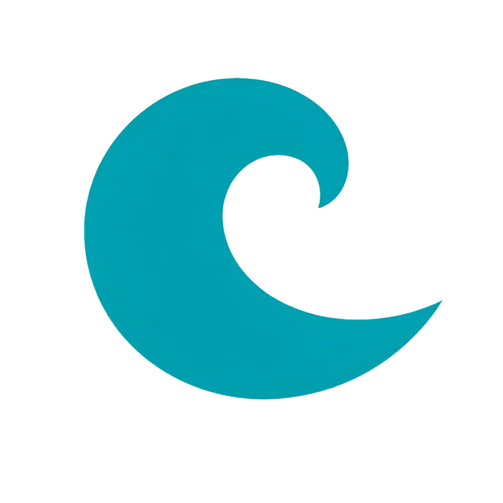 Minimal pictorial wave logo mark (AI-generated)