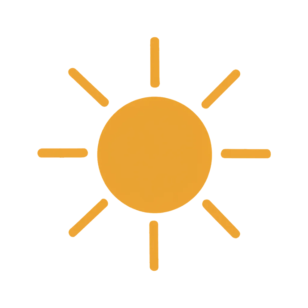Minimal pictorial sun logo mark (AI-generated)
