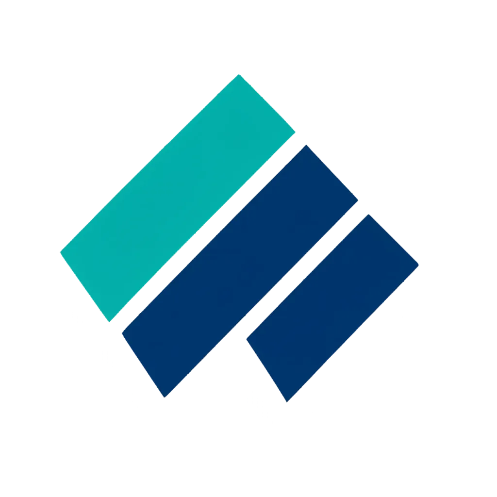 Flat interface icon of three angled chevron bars (AI-generated)