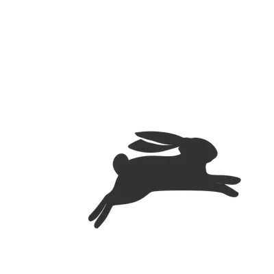 Leaping Rabbit Silhouette (AI-generated)