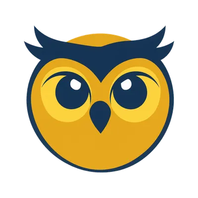 Round Owl Mascot Mark (AI-generated)