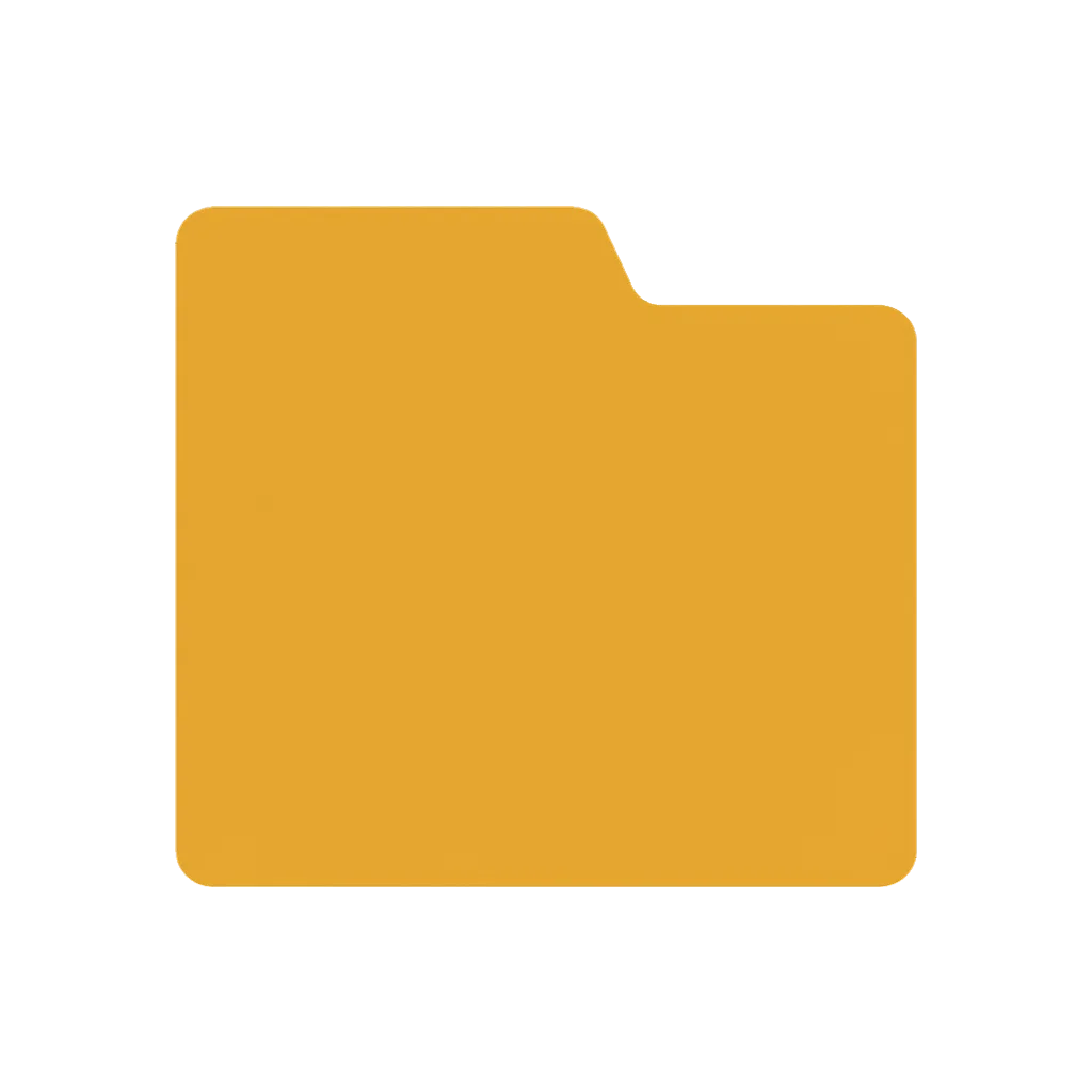 Flat interface icon of a file folder (AI-generated)