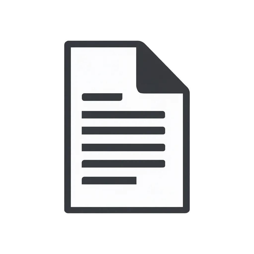 Flat interface icon of a document sheet (AI-generated)