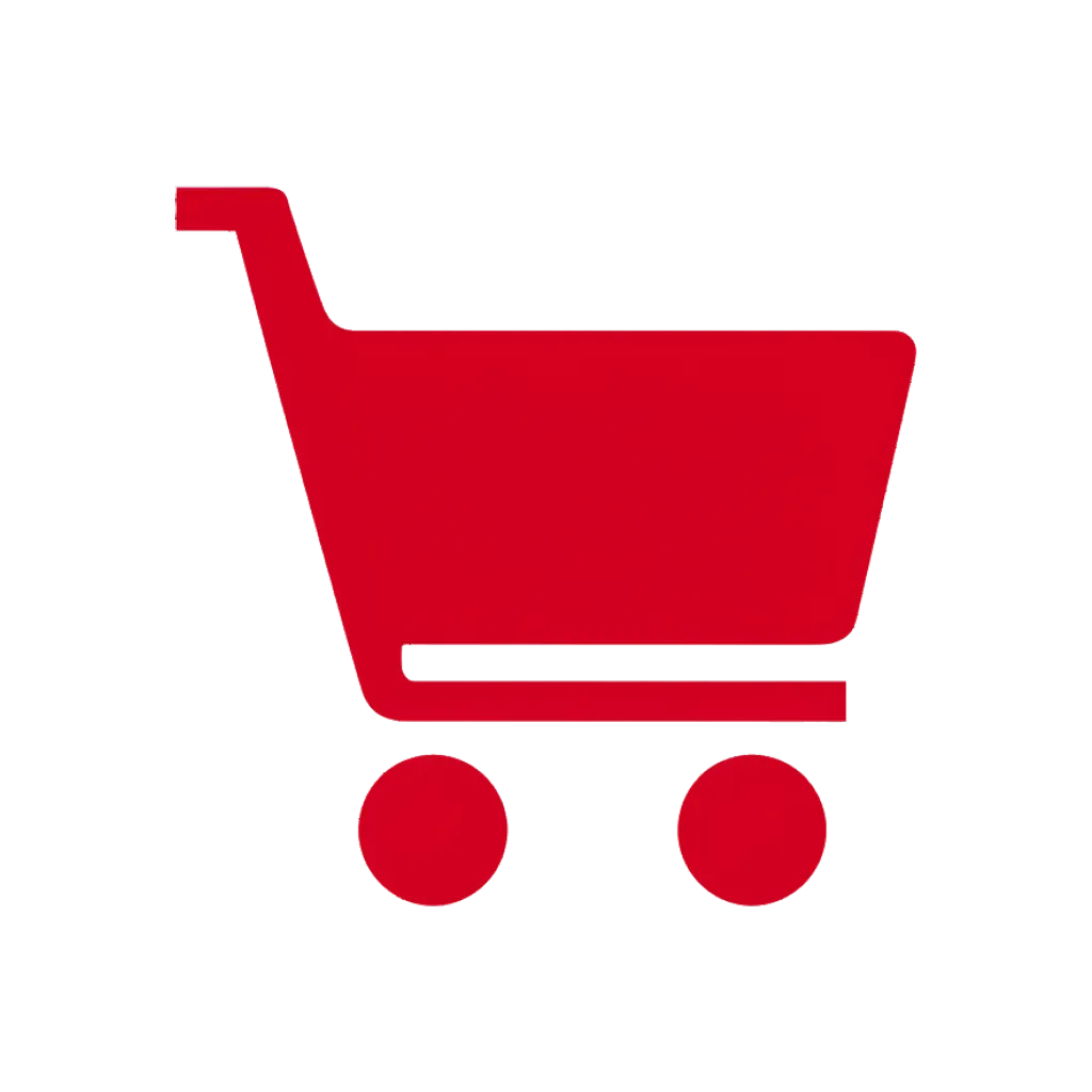 Flat interface icon of a shopping cart (AI-generated)