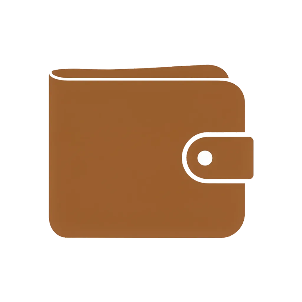Flat interface icon of a wallet (AI-generated)