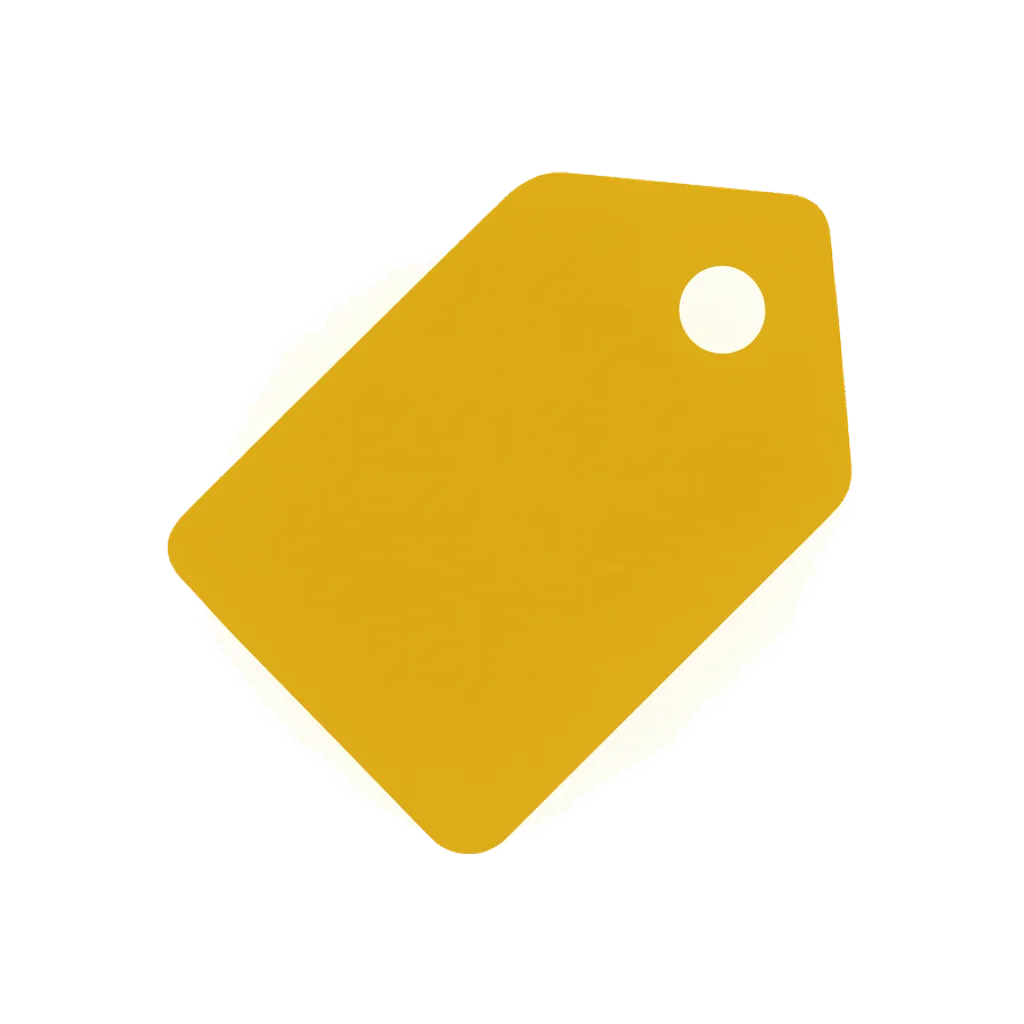 Flat interface icon of a price tag (AI-generated)