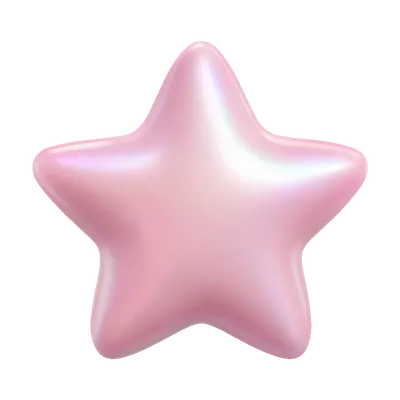 3D Glossy Star Element (AI-generated)