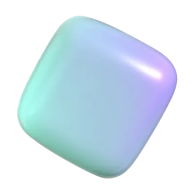 3D Iridescent Cube Element (AI-generated)