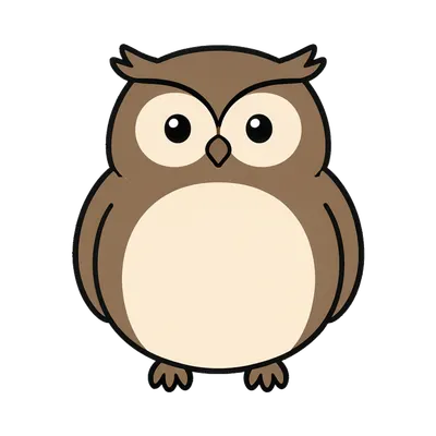 Owl Cartoon Element (AI-generated)