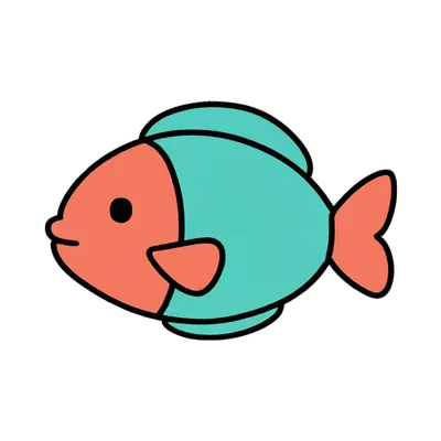 Fish Cartoon Element (AI-generated)