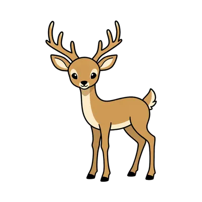 Deer Cartoon Element (AI-generated)