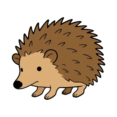 Hedgehog Cartoon Element (AI-generated)