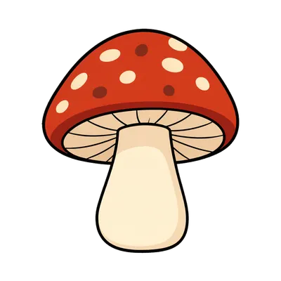 Mushroom Cartoon Element (AI-generated)