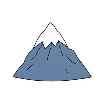 Mountain Cartoon Element (AI-generated)