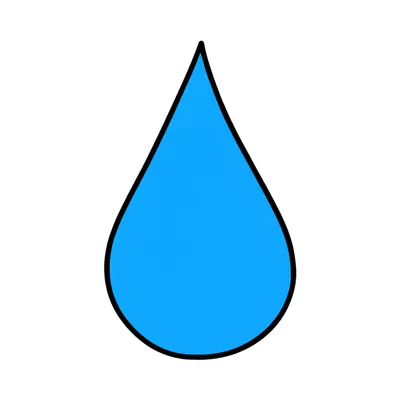 Water Drop Cartoon Element (AI-generated)