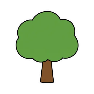 Tree Cartoon Element (AI-generated)