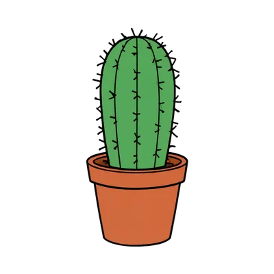 Cactus Cartoon Element (AI-generated)