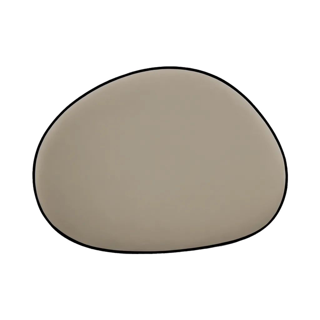 Cartoon graphic element of a smooth rounded stone (AI-generated)