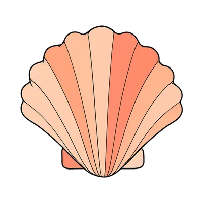 Seashell Cartoon Element (AI-generated)