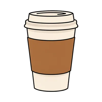 Coffee Cup Cartoon Element (AI-generated)
