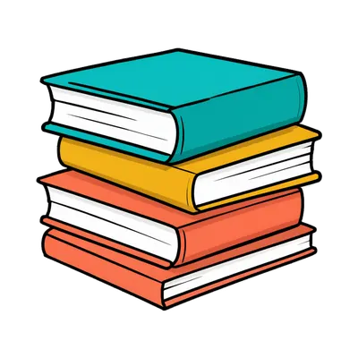 Book Stack Cartoon Element (AI-generated)