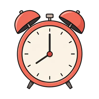 Alarm Clock Cartoon Element (AI-generated)