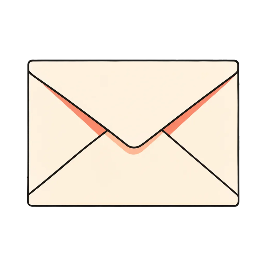 Cartoon graphic element of a closed envelope (AI-generated)