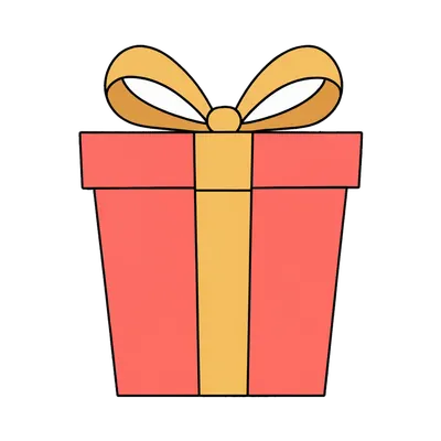 Gift Box Cartoon Element (AI-generated)