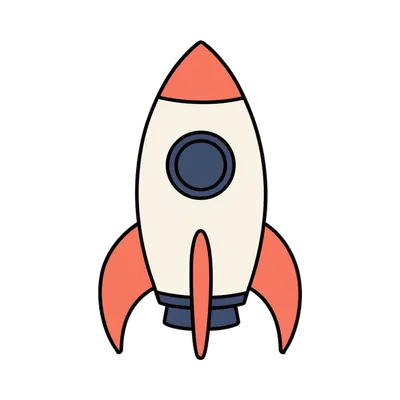 Rocket Cartoon Element (AI-generated)