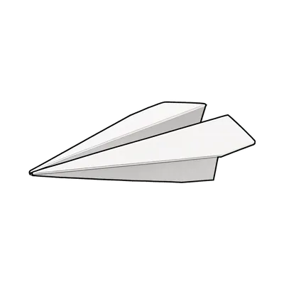 Paper Plane Cartoon Element (AI-generated)