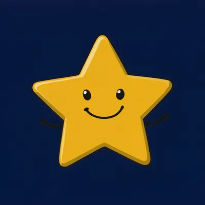 Cartoon Star Character (AI-generated)