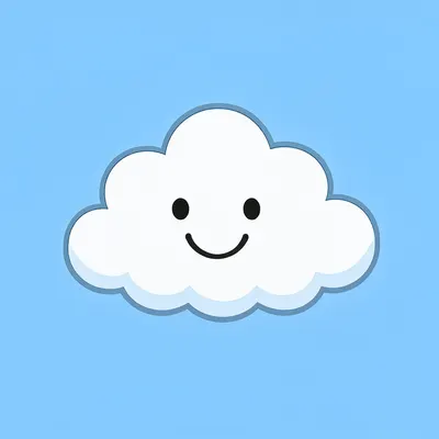 Cartoon Cloud Character (AI-generated)