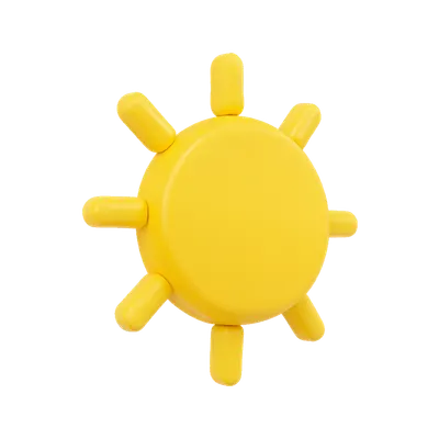 3D Sun Icon