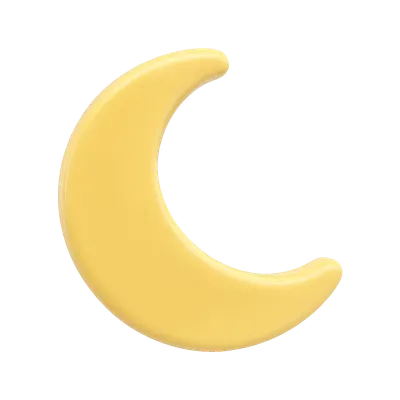 3D Moon Icon