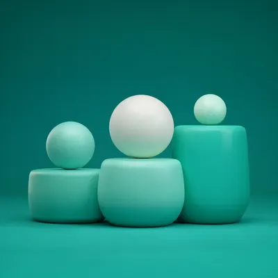 Pastel 3D Podium Scene