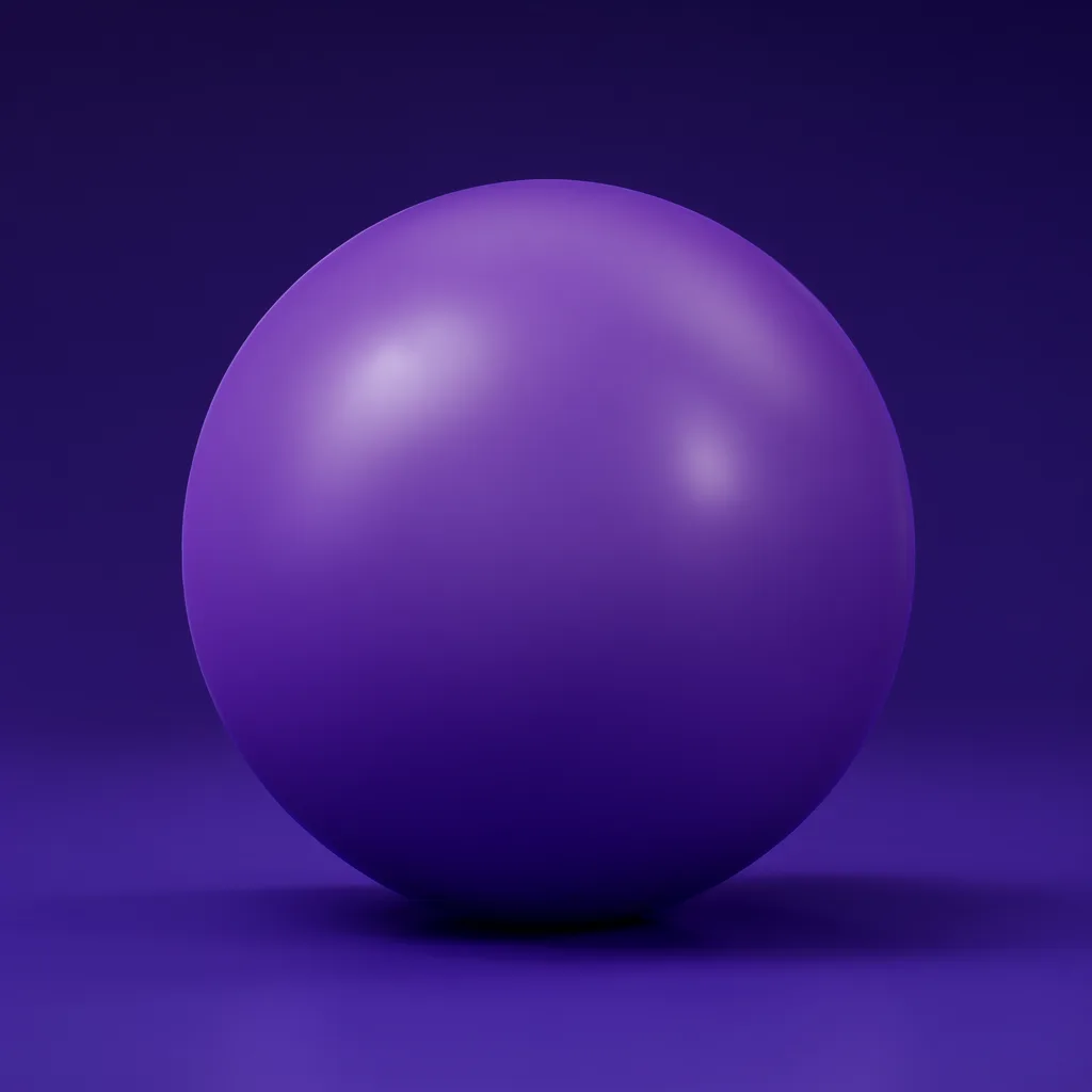 Pastel 3D render of one large glossy pastel sphere floating with a smaller one on a lilac background