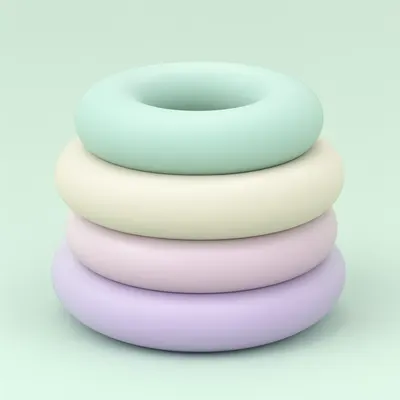 Pastel 3D Ring Stack