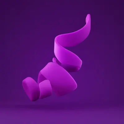 Pastel 3D Ribbon Swirl