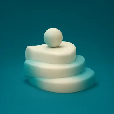 Pastel 3D Steps Scene